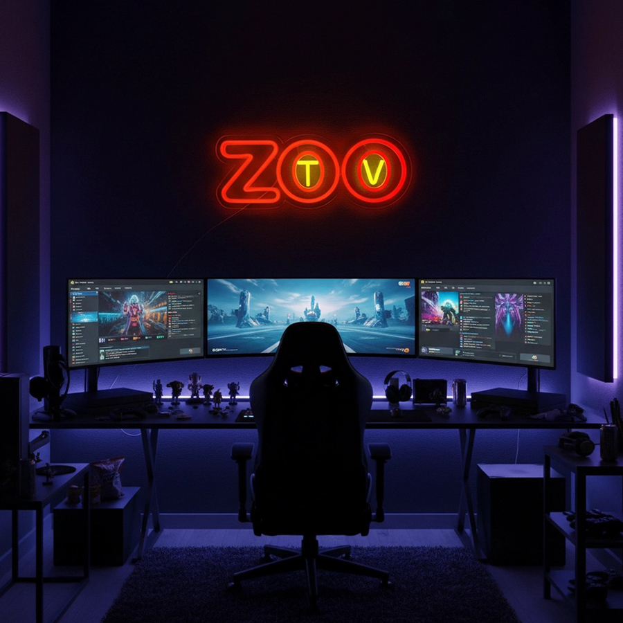 Neonowy znak Zoo TV, dekoracja – Zoo Party Games recenzja i cena