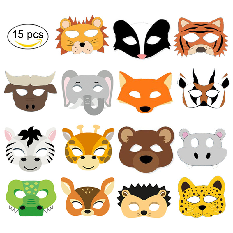 15 sztuk/zestaw maski zwierząt – Zoo Party Games recenzja i cena