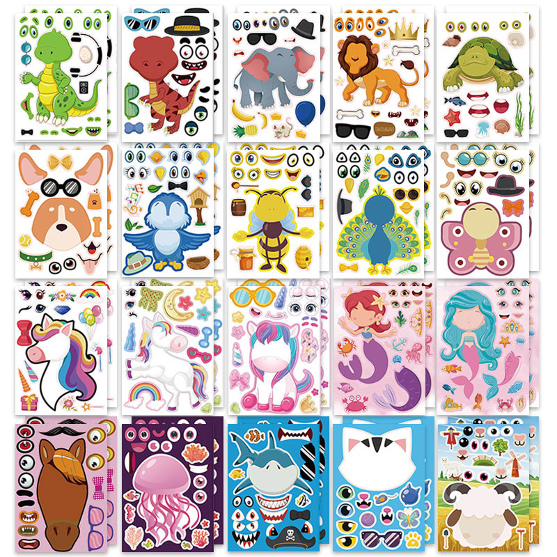 12/24 Arkusze Naklejki na twar – Zoo Party Games recenzja i cena