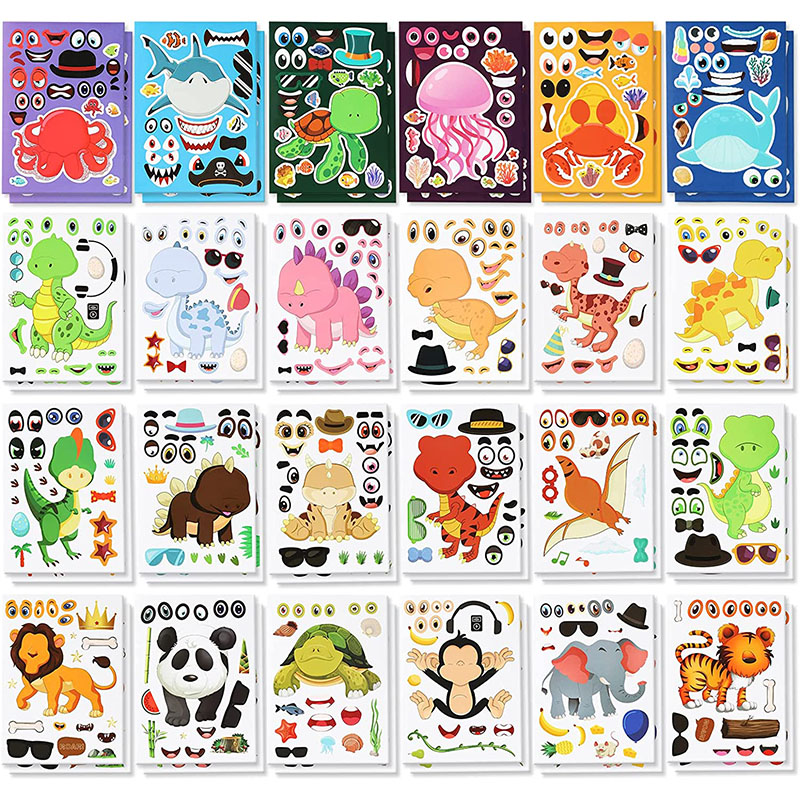 12/24 Arkusze Naklejki na twar – Zoo Party Games recenzja i cena