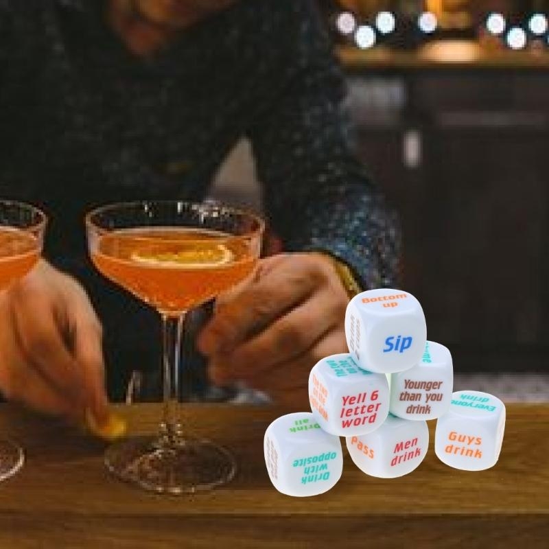 6 sztuk 25mm kostki do wina za – Party Games Adults Drinking recenzja i cena