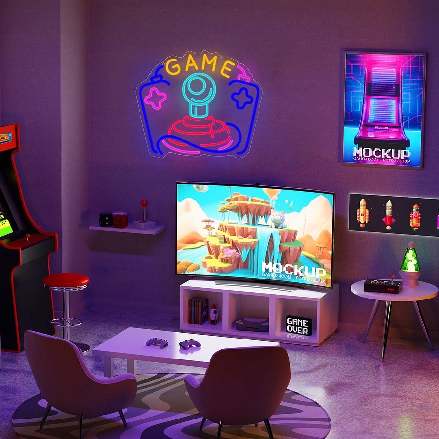 Neonowy znak LED do gier, deko – Party Games Stream recenzja i cena