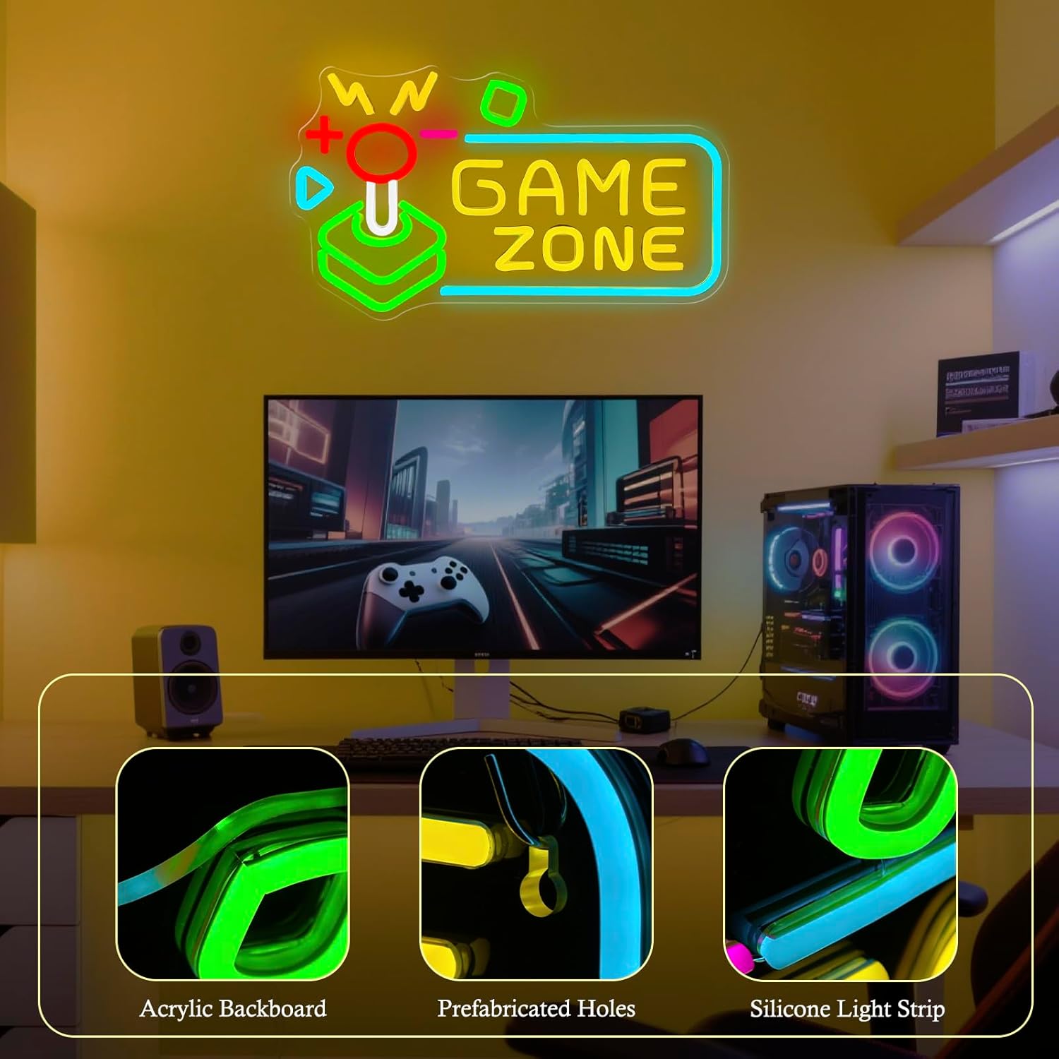 Neonowy Znak LED Game Zone, De – Party Games Stream recenzja i cena